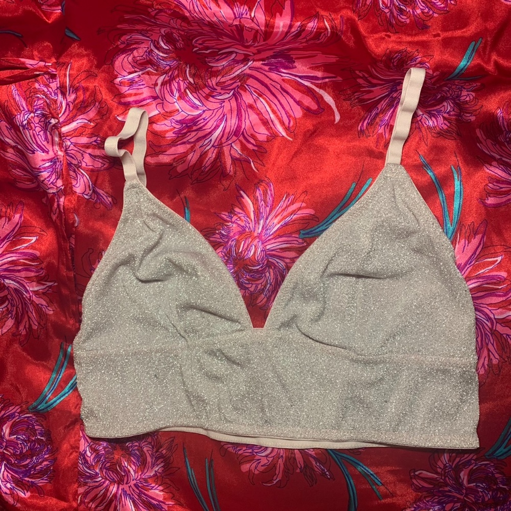Glittery pastel pink mini bralette